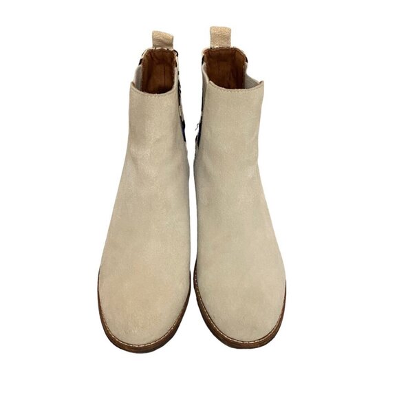 Toms Esme Birch Suede Chelsea Boots with Embroidery Size 6 - Picture 2 of 7
